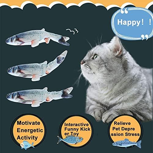 USB Интерактивни Електрични Движат Риба Мачка Играчка Catnip Риба Играчки за Мачки Кои се Движат за да Ги задржиме Задоволни Зафатен