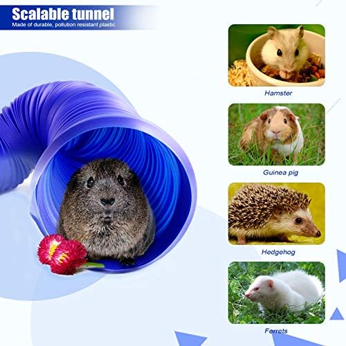Bac-кујна 2 Пакет Мали Животни се Игра Тунелот,се Игра Тунел & Seagrass Тунелот & 3Pack Трева Топки,Расклопна Пластична Цевка и Повеќе