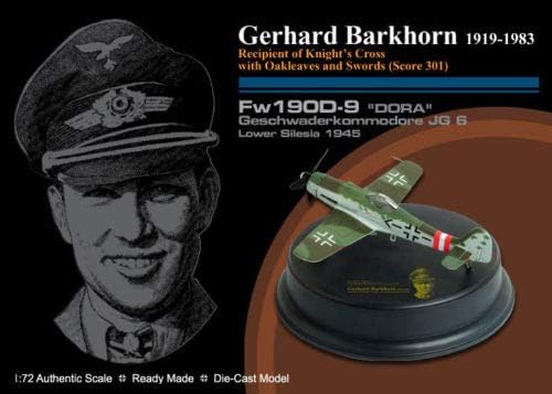 Германски fw190d-9 Дора JG 6 Герхард barkhorn 1945 1/72 diecast Авион Модел Авион