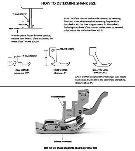 Пластични Невидливи Патент Нога Машина за Шиење Presser Нога за Шиење Патентите - Одговара за Пејач, Брат, Babylock, Домаќинствата