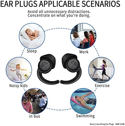 Намалување на шумот earplugs2 Парови Обновливи Силикони earplugs Звук Блокирање на Спиење earplugs Намалување на Шумот Уво Приклучоци за ' Рчењето стрелиште Концерт Пливање Ав