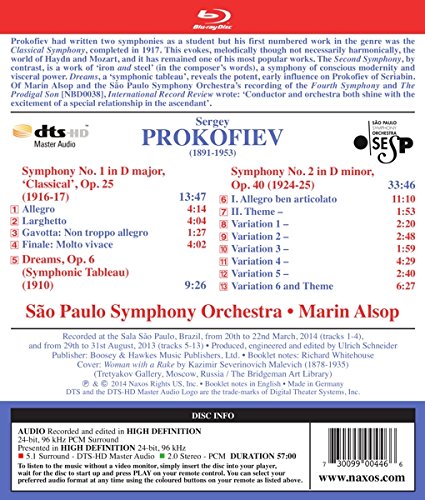 Prokofiev: Symphonies Бр. 1-2 & Соништа, Op. 6