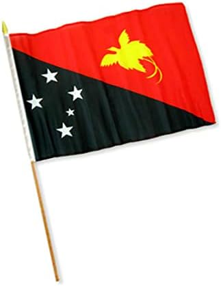 Нови 12x18 12x18 Гвинеја Папуа Држи Знаме дрво персонал Ѕид Биро Партија Затворен Надворешен Сите Временски Банер Знаме TR12743WI