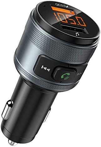 Ankilo (Надградена Верзија) Bluetooth FM Предавател за Автомобил, Безжичните Радио Предавател Адаптер за во Автомобил, Dual USB Порти,