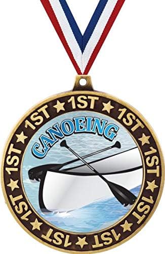 Canoeing 1st Место за Периметар Медал Злато, 2.75 Кану Награди, Деца Canoeing Трофеј Медал Награди Премиер