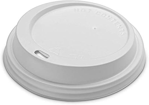 СЛАДОК ВКУС - 1000 пакет Капак за 12 оз Бран Ѕид Хартиените Чаши Кафе.Бел Пластичен Капак за Кафе Хартија Првенство.