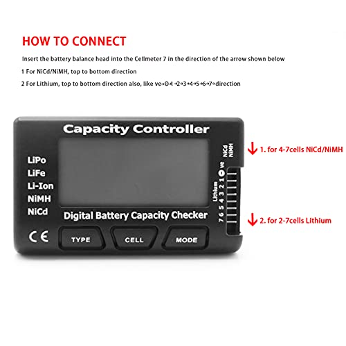 Havcybin Дигитални Капацитетот на Батеријата Тајна РК CellMeter 7 за LiPo Живот Li-ion NiMH Nicd, Контролер, Тестер на Напон Тестер