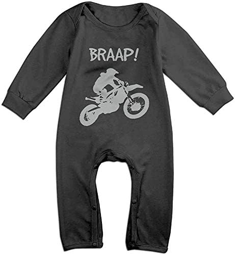 Dirt Bike - Долг Ракав Бебе Bodysuit Унисекс Младата Footie Rompers Облека