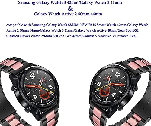 FERNBE Компатибилен со Samsung Galaxy Watch 4 Класичен 46mm/42mm Бендови, 20mm Брзо Ослободување од Нерѓосувачки Челик, Метални watchband,за