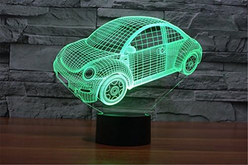 Автомобил 3D Touch Оптичка Илузија Ноќ Светлина Одлична Визуелна Три-Димензионален Ефект 7 Бои Менување на Маса Биро Деко Светилка Спалната соба на Децата Соба Декора?