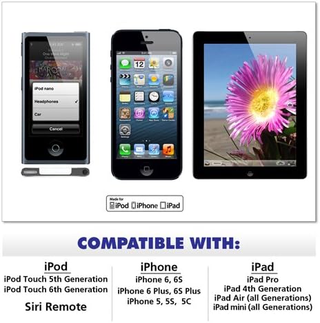 RND Apple Заверена Молња USB 10ft Кабел (4-Pack) за iPhone (10/X/8/8 Плус/7/7 Плус/6/6 Плус/6S /6S Плус/5/5S/5В/SE) iPad (Pro/Ер/Мини)