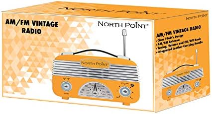 Northpoint AM/FM Преносни Гроздобер Радио со Најдобар Прием, Circa на 1960-тите Дизајн, 3 АА Батерија Управувана Радио, Подесување,