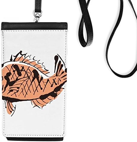 Риби Animal Цртан Филм Арт Деко Подарок Мода Телефон Паричникот Чанта Виси Мобилни Торбичка Црна Џеб