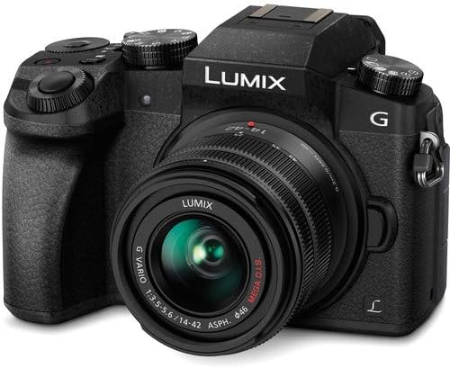 Panasonic Lumix DMC-Г-7 4K Wi-Fi Дигитална Камера & 14-42mm Леќа (Црна) + 64GB преминат преку Мемориска Картичка + Батеријата & Полначот + Случај + Spider Tripod и Повеќе...