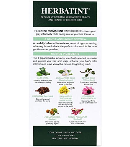 Herbatint Билни Јасно Трајна Боја На Коса Гел 4.5 Унца, Светлина Пепел Костен, 4.56 Fl Мл