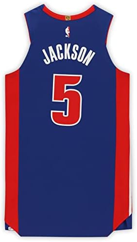 Френк Џексон Детроит Пистонс Игра-се Користи 5 Синиот Дрес против Јута Џез на Janaury 10, 2021 - Големина 48+6 - НБА Игра се Користи