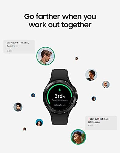 Samsung Electronics Галакси Watch 4 Класичен 46mm Smartwatch со ЕКГ Следење Tracker за Здравствена Кондиција да Работи Ноќна Циклуси