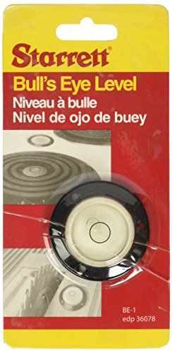 Starrett БИДЕ-1 Акрилик Кружни Bullseye Ниво со Прирабница, 1.180 Дијаметар, Црна