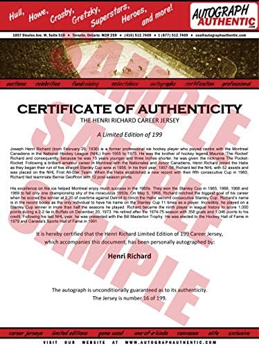 Анри Ричард Кариера Џерси КЗМ Elite Edition 16 од 16 - Autographed