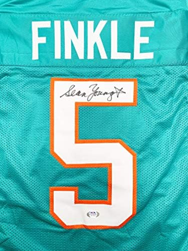 Шон Млади autographed потпишан дрес Мајами Делфини PSA Ray Finkle Ace Ventura