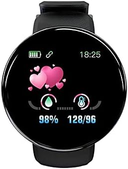 hhscute Паметни Часовници за Жени,Smart Watch 1.44 инчен Екран Фитнес Водоотпорен Bluetooth за iOS Телефони (Црна)