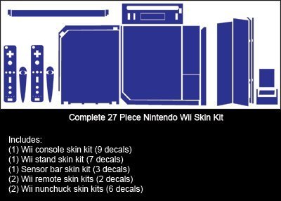 Сребро Дијамант Плоча Огледало Винил Decal Faceplate Мо Кожата Комплет за Nintendo Wii Конзола со Систем Кожи
