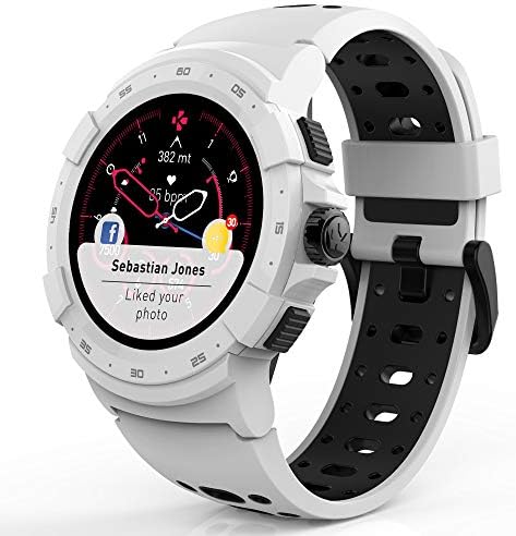 MyKronoz ZeSport2, Multisport GPS Smartwatch, 6 Оска Акцелеметарски, Швајцарската Дизајн (White/Black)