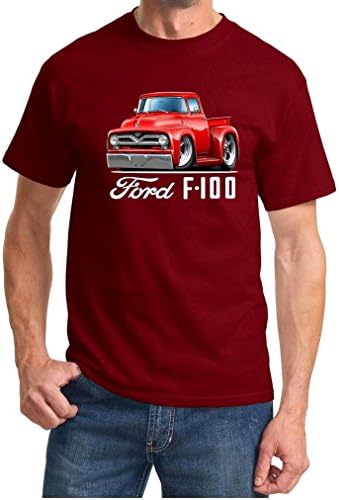 1955 Ford F100 F-100 Пикап Камион Полн Колор Дизајн Tshirt