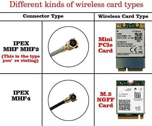 UFL да SMA Мини PCI У FL да RP-SMA Женски Ipex Конектор Pigtail WiFi Антена Продолжување Кабел (6 инчи (2 Парчиња))