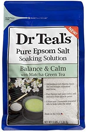 Проф. д-р Теал е Epsom Сол - Matcha Зелен Чај Минерална Впие, Рамнотежа & Мирна, 3 килограми секоја торба (Пакување од 4)