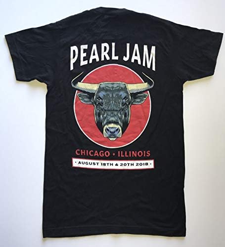 Pearl Jam т кошула чикаго wrigley областа 2018 турнеја медиум 8/18 8/20 бикови логото