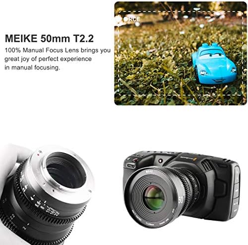 MEKE 50mm T2.2 Големи Отворот Прирачник се Фокусира 4K Cine Објектив за Микро Четири Третини Планината Компатибилен со Олимп Panasonic