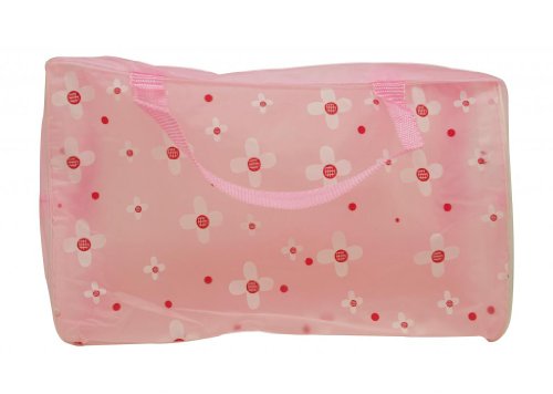 Генерички Розова Пластични Zippered Козметички Торба футрола за Патување се Направи копија со Рачка Пакување од 3