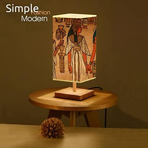 Dimmable Табела Светилка Древните Египетски Хиероглифи и Silhouettes на papirus USB Ноќни Ламби/ Минималистички Дизајн/ Биро Светилка/