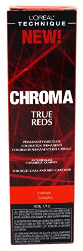 Loreal Chroma Вистински Црвена Боја на Косата - Sangria 1.74 Унца (51ml) (2 Парчиња)
