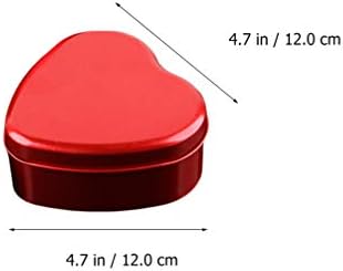 OSALADI 12Pcs Празни Метал Tins Срце Облик Свеќа Тегли Бонбони Tins Бисквити Тегла Cookie Контејнери за Денот на Вљубените Свадба