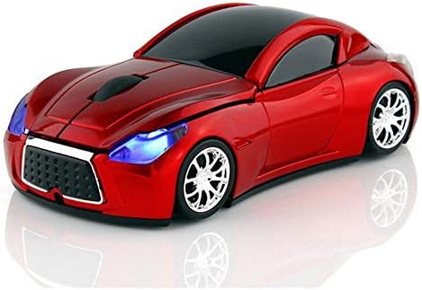 Ai5G Тркачки Автомобил Глувчето Безжична Спортски Автомобил во Облик на Глувчето 2.4 GHz LED Светло Сјајна Површина Декорација Десктоп,