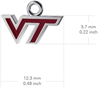 Вирџинија Универзитетот Пост Обетки - Глеѓ, Hokies VT Logo - Sterling Сребрен Накит од Dayna Дизајни. Мал за Жени/Девојки