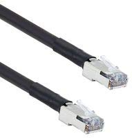 L-COML-COM TRD824HFO-BLK-1-Ethernet Кабел, Cat5e, 305 mm, 12, RJ45 Приклучок за RJ45 Приклучок, Црна и бела (Пакување од 2)