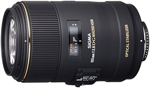 Сигма 258306 105mm F2.8 ЕКС генералниот ДИРЕКТОРАТ за OS HSM Макро Леќа за Nikon dslr фото Камера