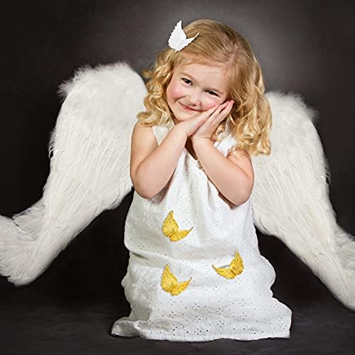 36 Парчиња Пластични Ангелските Крилја за Занаети Мини Ангел Крило Елка Украси Ангелските Крилја Украси Бели Крилја Партија Услуги