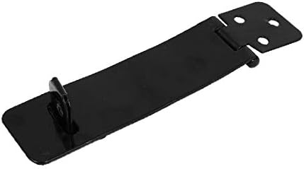 X-DREE 120mm Долго Железо Завртка Фиксна Hasp Главен Latch Заклучување на Црна за Шкафот Врата на Врата(120mm Долго Железо Завртка