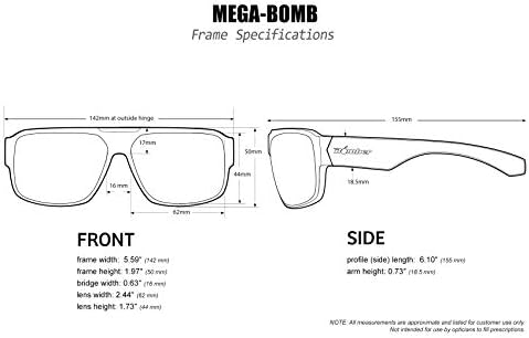 МЕГА Бомба M103GM Лебди Безбедност очила за сонце: Мат Црна рамка, Зелена Огледало PC Safety леќа, Не се Лизга пена обвивка, ANSI