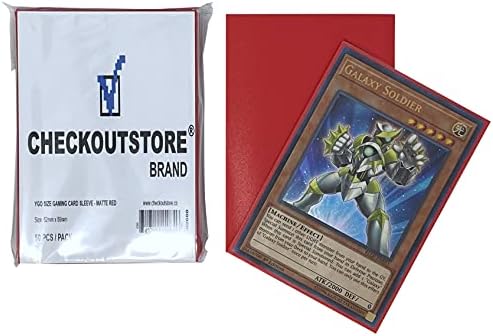 CheckOutStore (1000) Заштитна Ракави за Yu-Gi-Oh, Cardfight Претходница CFVG Тргување Картички (62 х 89 мм) (Црна)