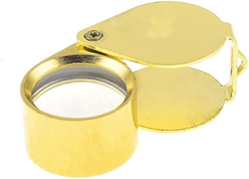 EuisdanAA 30X 21mm Jewelers Виткање Око Loupe Зголемувачот лупа Злато на Ѕвонење( 30X 21mm Joyeros Plegable Lupa Lupa Lupa Tono Дорадо