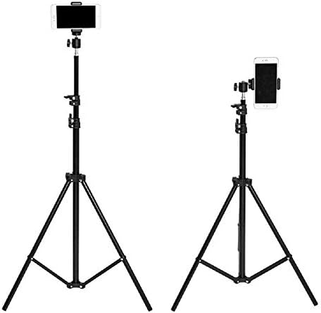 1.2 Метри Tripod Стојат Количка за Камерата Tripod со Universal Mobile Клип Носителот Заграда, Целосно Флексибилен Планината Стои
