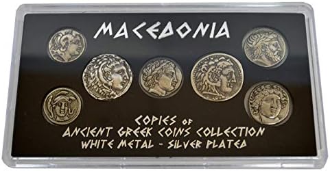 Estia Креации Македонија Историска Реплика 7 Сребро Позлатен Монети - Античка Грција - Александар