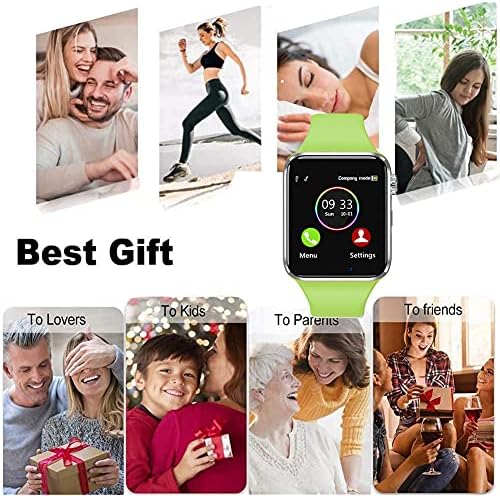 Smart Watch 2021 Часовници за Мажи Жени Деца, WJPILIS екран осетлив на допир Фитнес Тракер Bluetooth Види со SIM SD Картичка/Повик/SMS/Pedometer