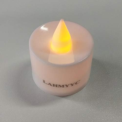 LAHMYYC Flameless Чај Светла Свеќи Реални LED Треперење Управувана Чај Светла Стабилна Батеријата Tealights Долготрајни Електрични