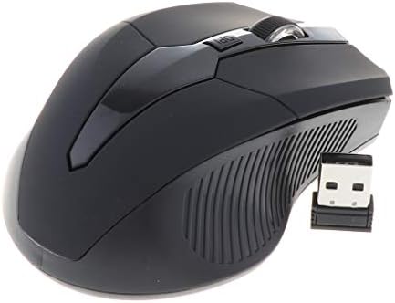 Baosity Лаптоп Безжичен Глушец со Нано USB Приемник Брзо Копчето за Мобилни Глувчето - Црна, како што е опишано